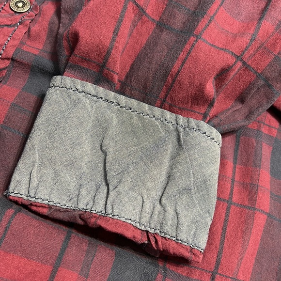 Buckle Black Men’s Athletic Fit Stretch Plaid Button Down Shirt Embroidered XXL - Picture 13 of 13